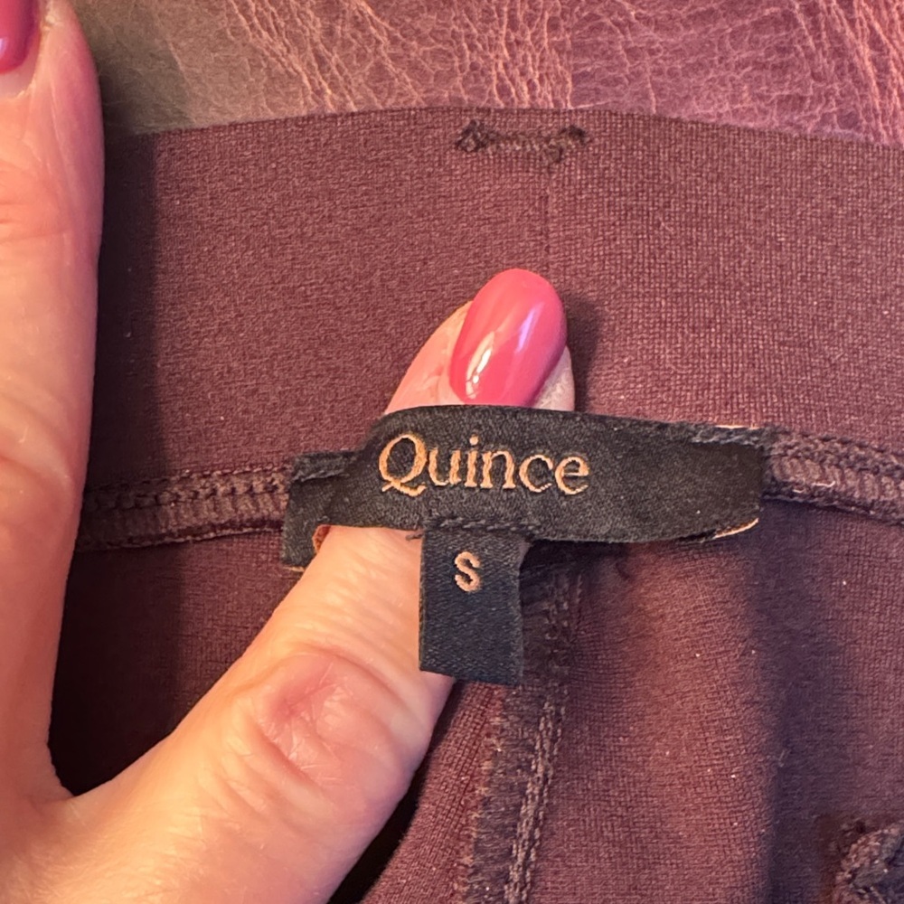 Quince Espresso Ultra Stretch Ponte Straight Leg Pants - Picture 2 of 8